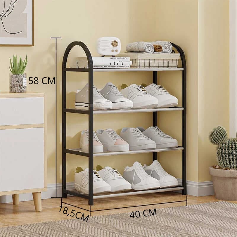 Organizador Porta Sapatos 4 Andares Sapateira Vertical Multiuso Compacta para até 8 Pares