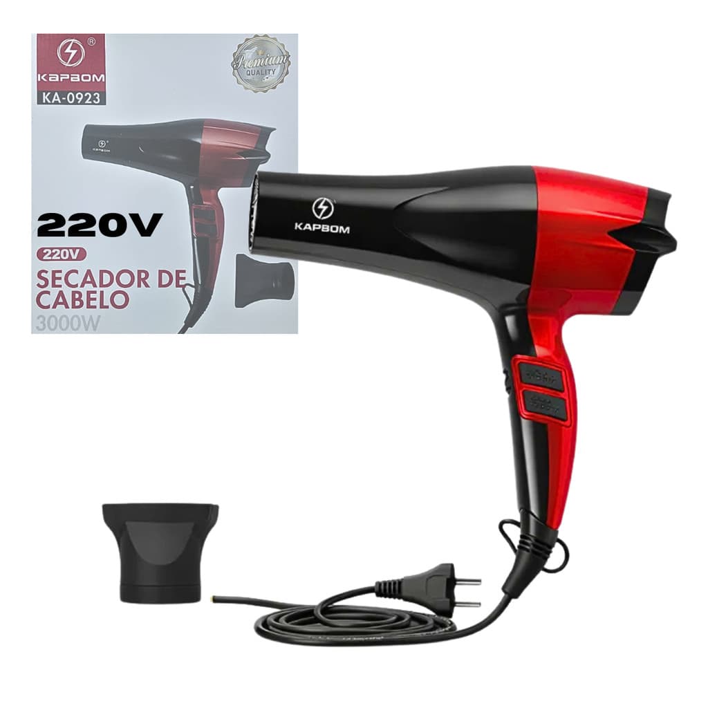 Secador de Cabelo Profissional 3000w Premium 220V Kapbom KA-0923