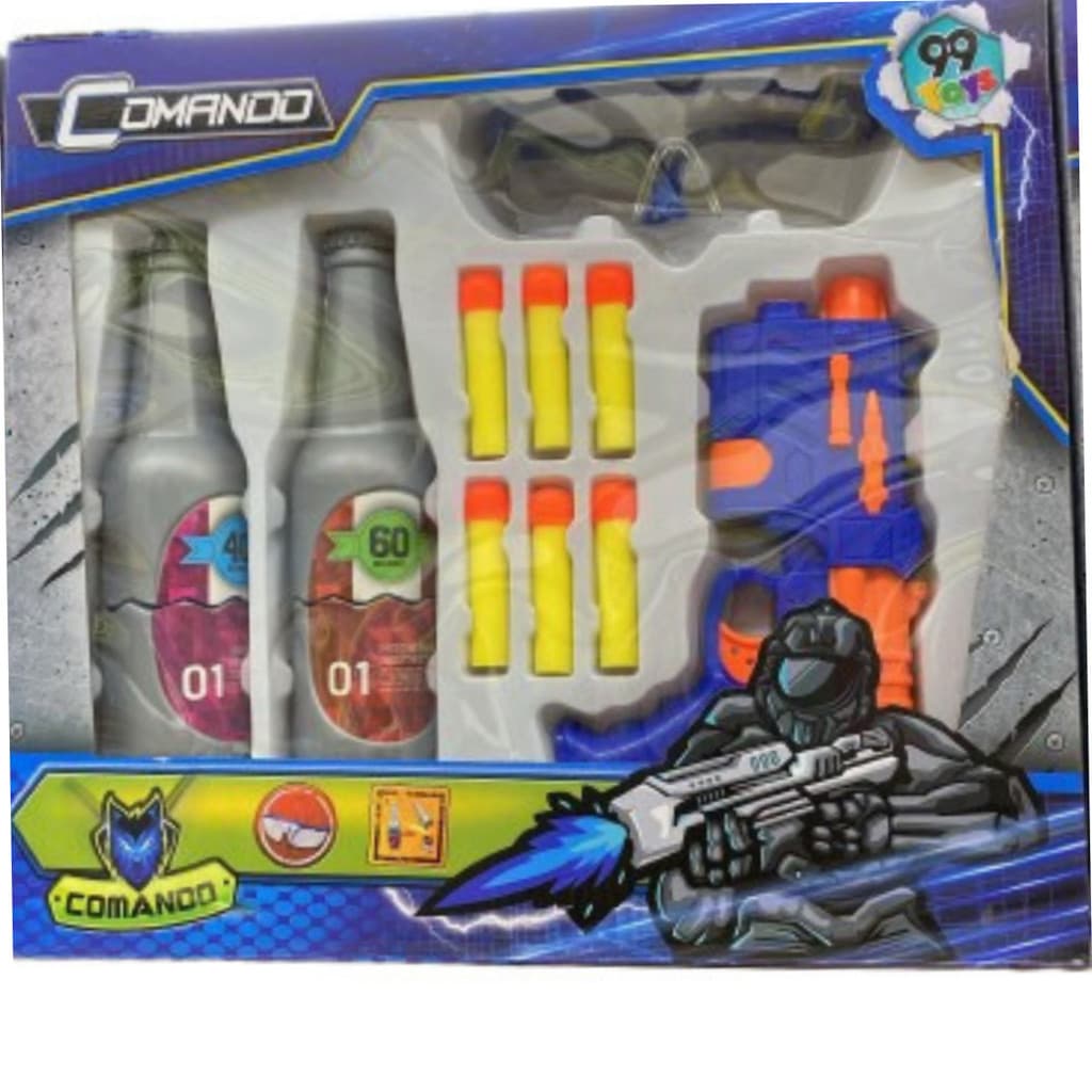 Lançador De Dardos Infantil Com Alvos Óculos E 6 Dardos Toys