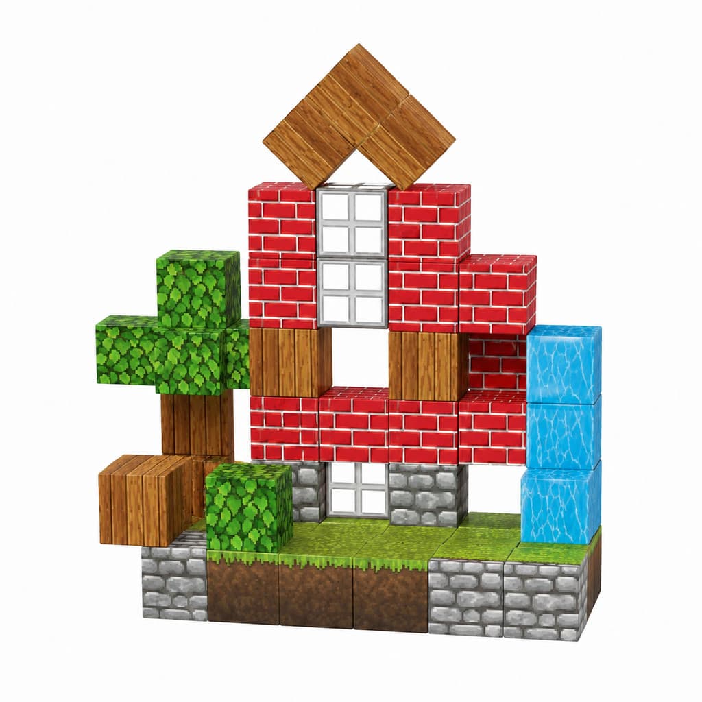 Bloco Magnético Minecraft – 63 peças
