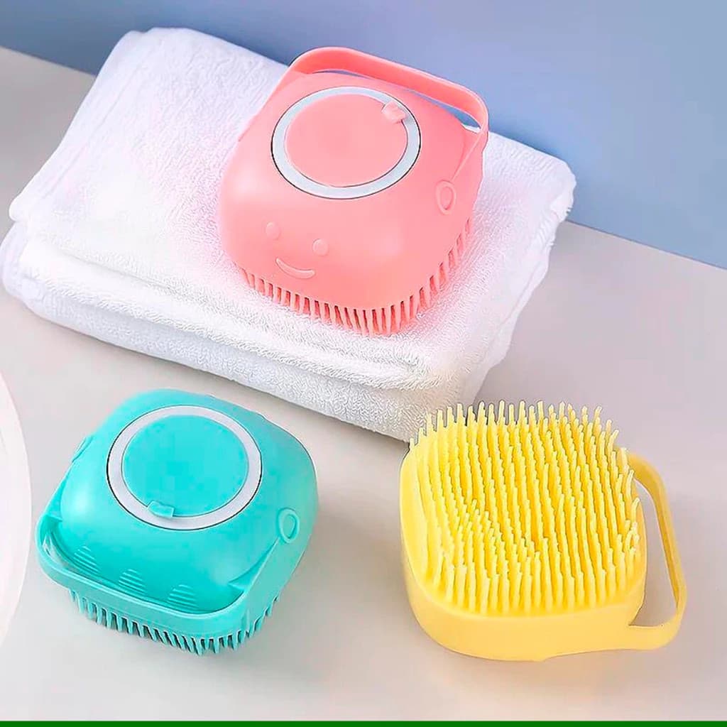 Escova Banho de Silicone com Dispenser Pet 80ML Snel Home