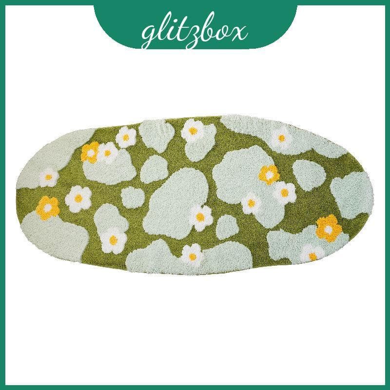 Tapete Pequeno De Musgo Fresco Para Quarto Com Absorção De Água Estilo Felpudo Antiderrapante Espaço Doméstico Confortáv
