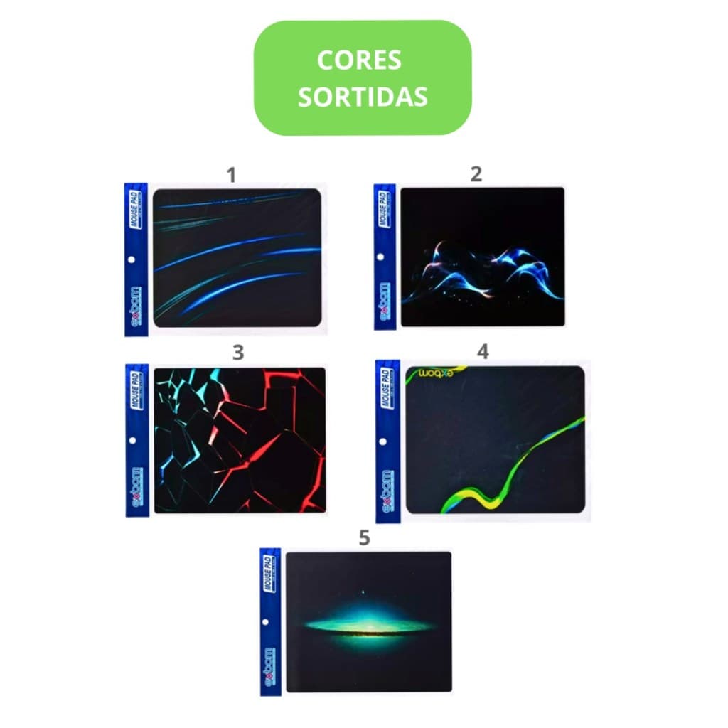 Mouse Pad Simples 22x18cm MP-2218E - (CORES SORTIDAS)
