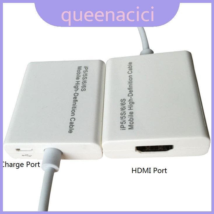 Para Cabo Adaptador Lightning Hdmi Com Chip De Alta Velocidade Espelhamento De Tela E Streaming De Conteúdo Hd