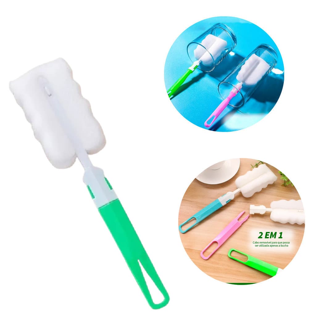 Escova para Limpeza de Garrafas em Nylon Snel Home Escova de Mamadeira Copo Squeeze Higienização Cozinha