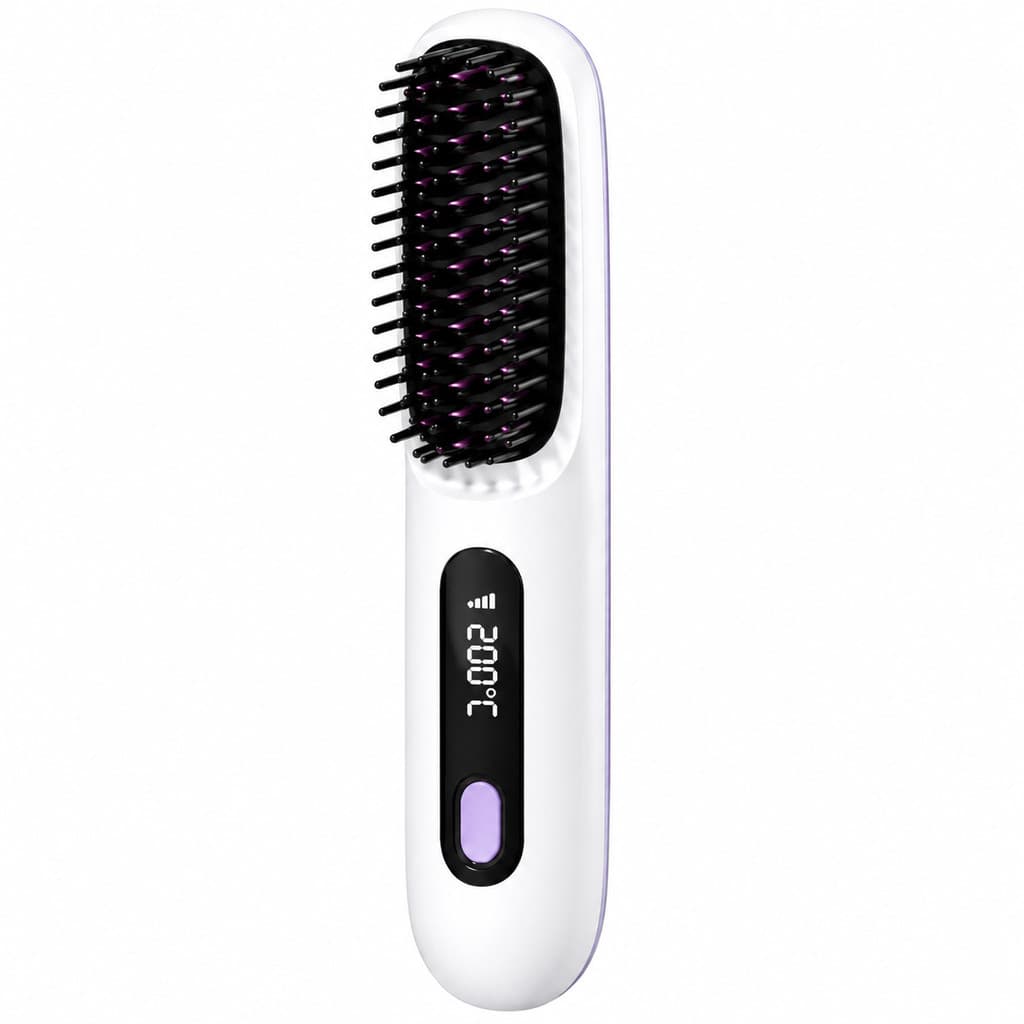 Mini Escova Alisadora Elétrica 200°C (BRANCO)