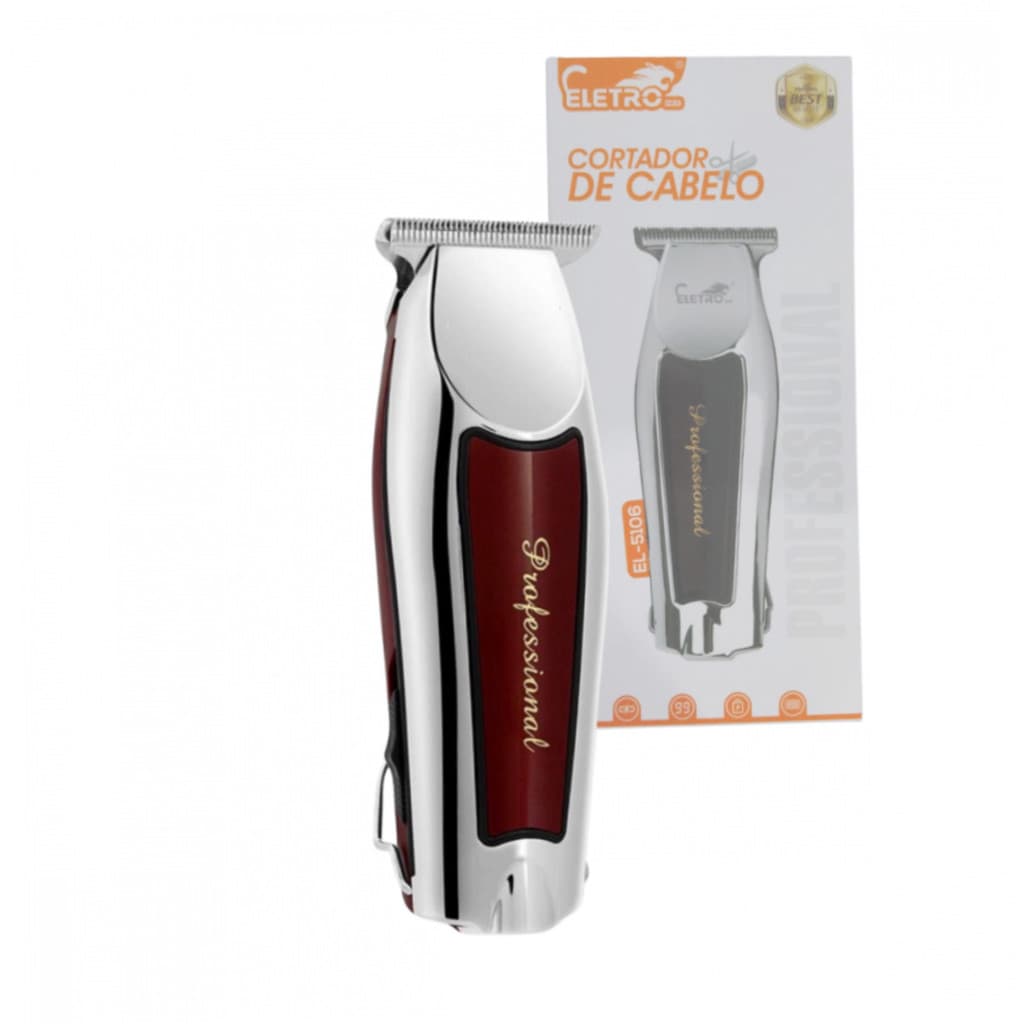 Máquina de Cortar Cabelo Barba Acabamentos, Aparador de Pelos, Recarregável Bivolt