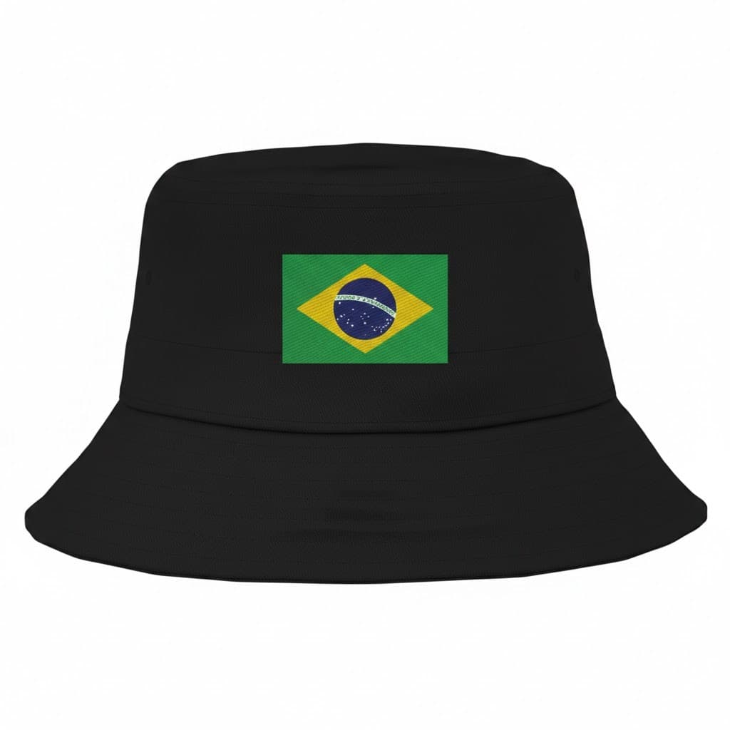 Chapéu Bucket Hat Brasil Preto Unissex
