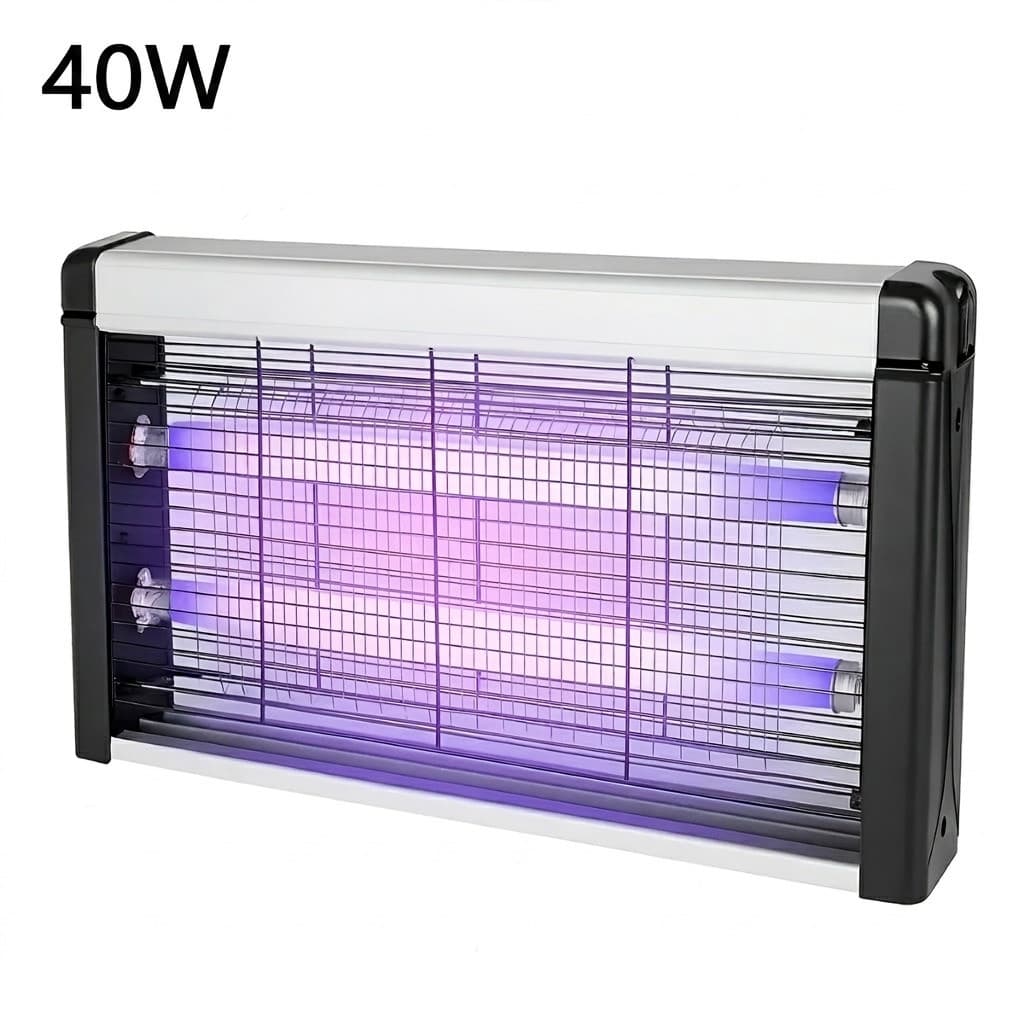 Armadilha Eletronica Insetos Luz Uv 40w 220v Com Grade