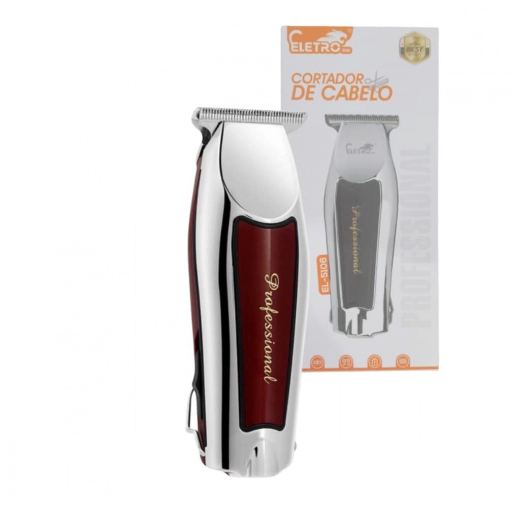 Máquina de Cortar Cabelo Barba Acabamentos, Aparador de Pelos, Recarregável Bivolt