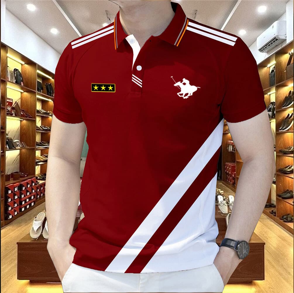Camisa polo Masculina Listrada Colorida Bloqueada Roupas Masculinas Simples ASEAN top oversized Cor Contraste Gola De Ru