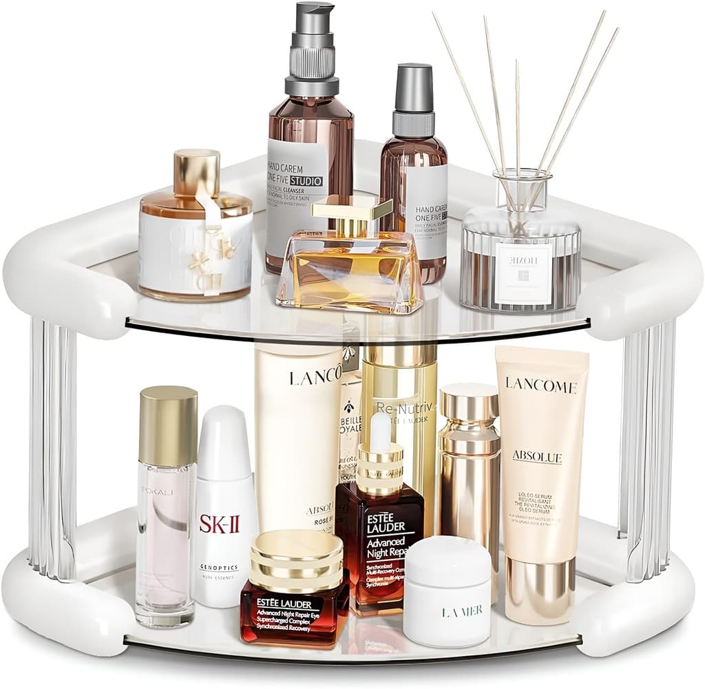 Organizador De Canto Acrilico 2 Andares Maquiagem Perfume
