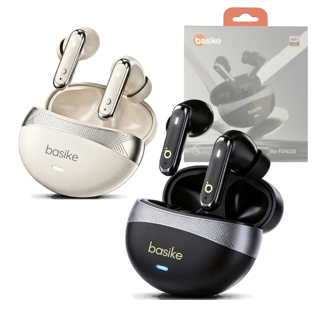 Fone De Ouvido Bluetooth Hi-fi Wireless ENC Redução de Ruído Basike BA-FON228