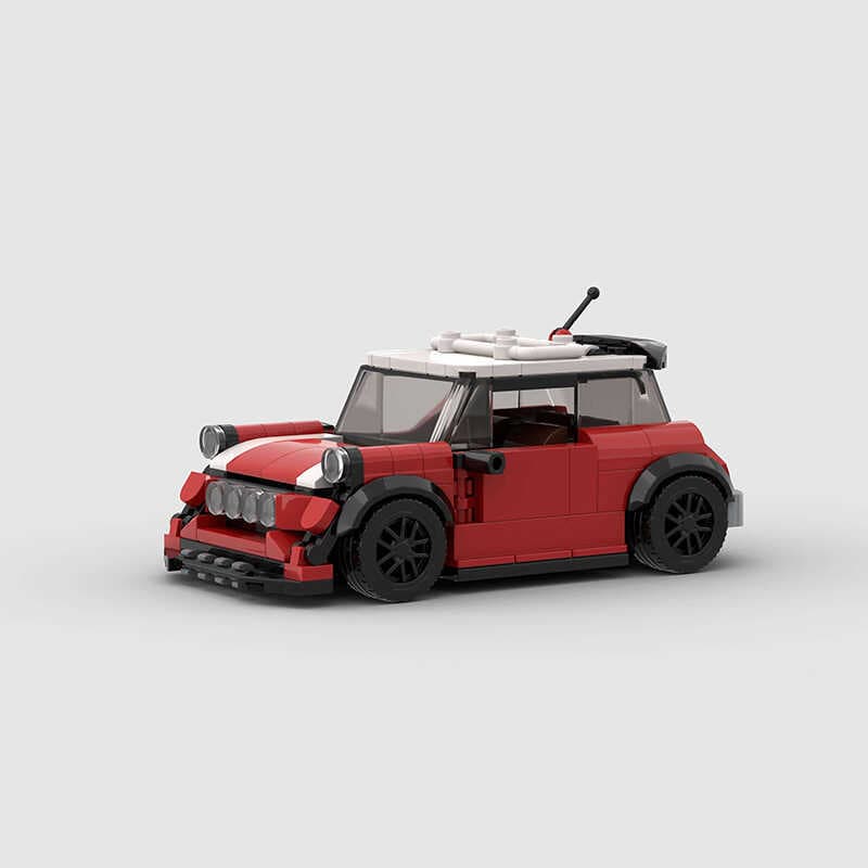 Mini cooper carro esportivo de corrida compatível com Lego moc montagem de partículas pequenas brinquedos de bloco de co