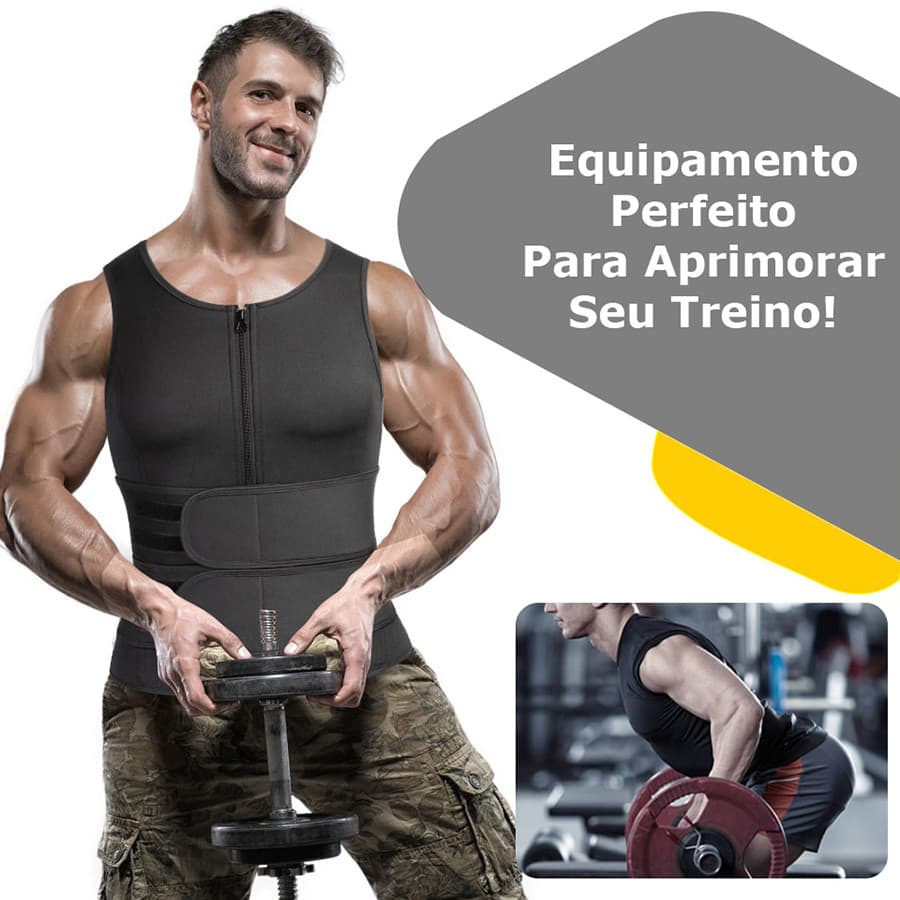 Regata Modeladora Térmica Compressão Abdominal c/ Ziper - Tamanho M