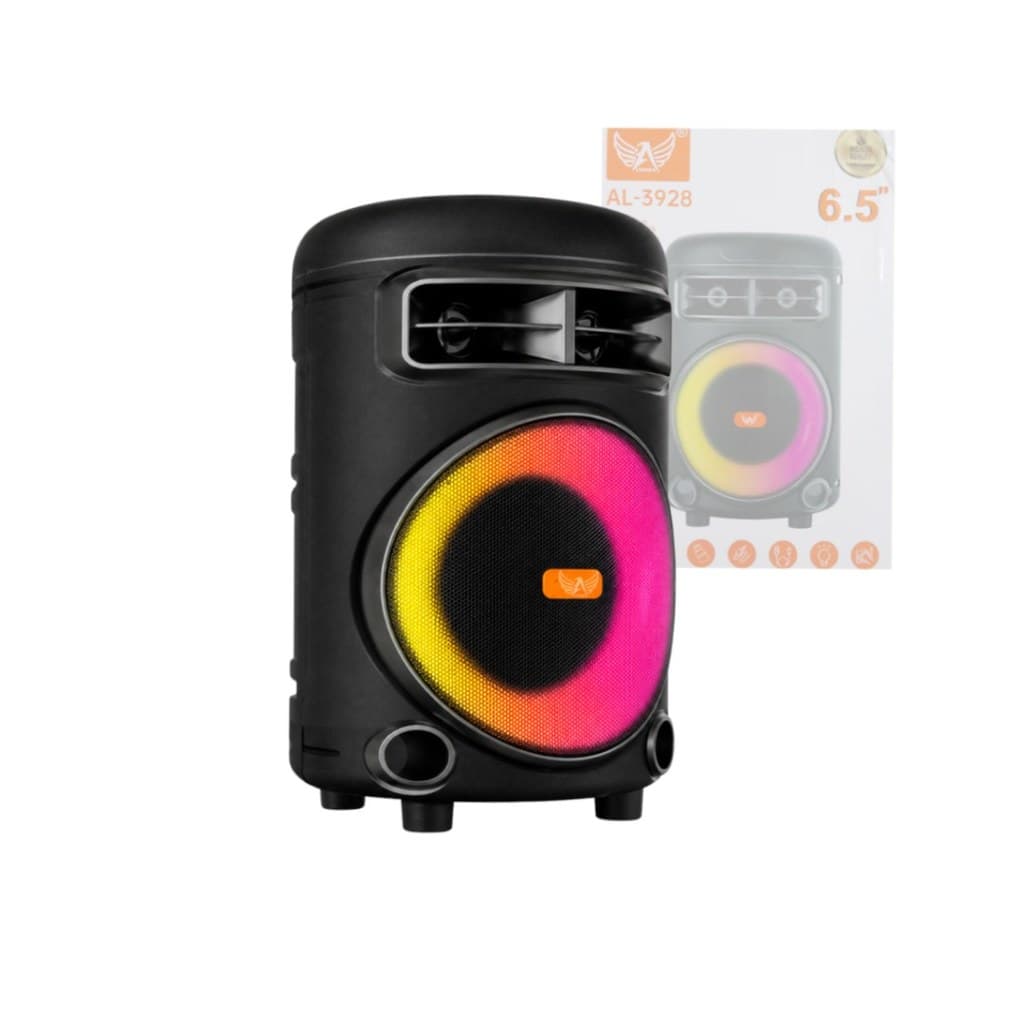 Caixa de Som Bluetooth 120W LED Entrada P2 e P10