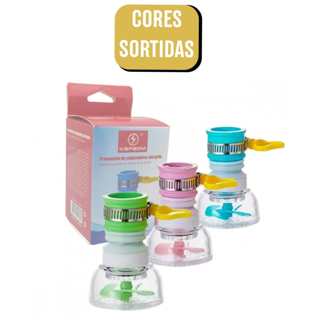 Filtro de Torneira Flexível para Respingo Estilo Chuveiro - (Cores Sortidas)