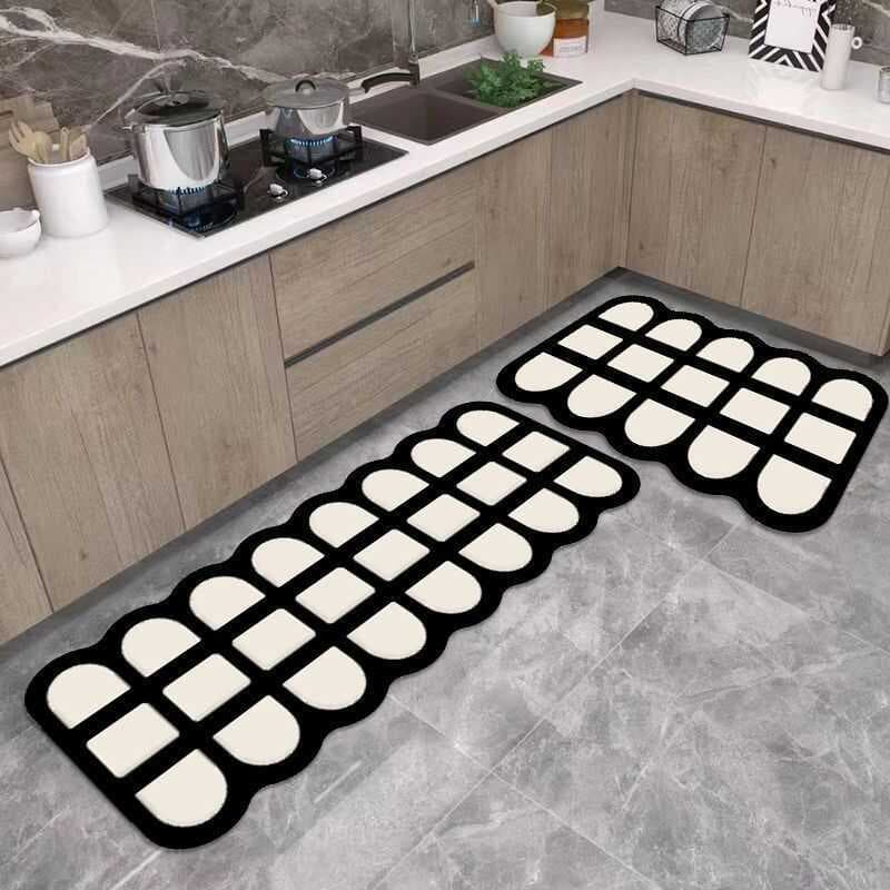Diatom lama tapetes de cozinha antiderrapante absorção de óleo tapetes de absorção de água tapetes de porta do agregado