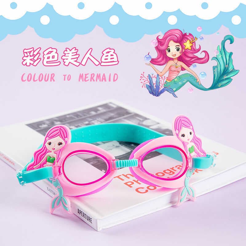 Crianças óculos de natação dos desenhos animados óculos de natação à prova dwaterproof água Anti-nevoeiro óculos de merg