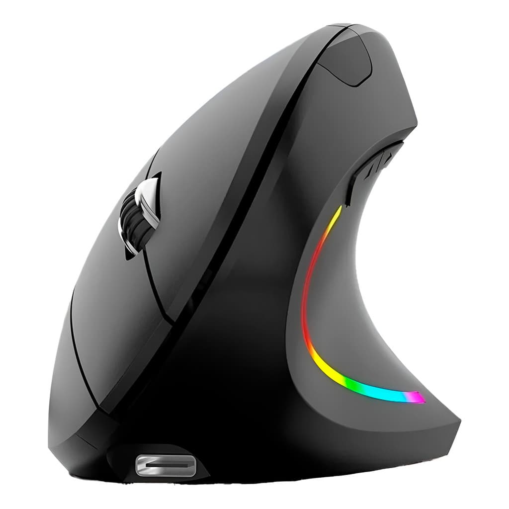 Mouse Vertical Sem Fio Wireless Bluetooth Receptor