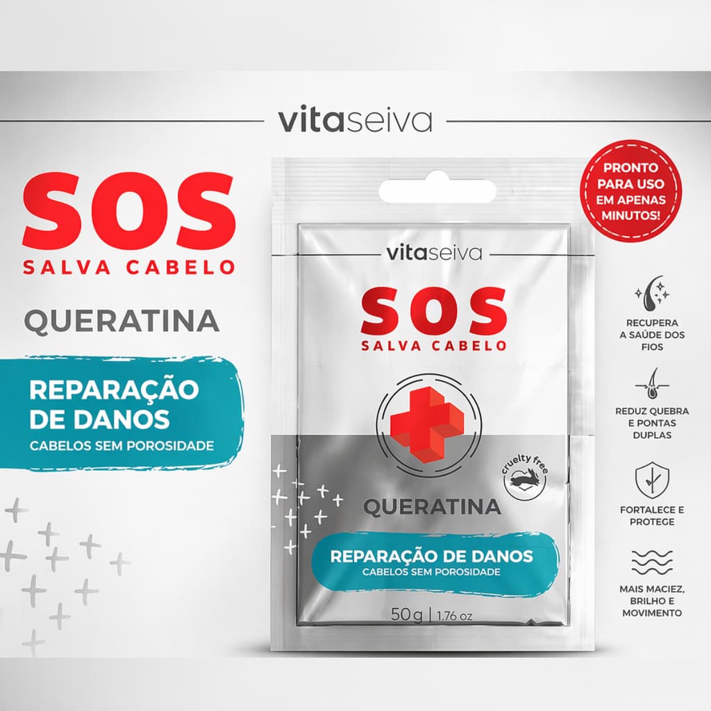 Sachê Queratina Vita Seiva SOS Salva Cabelo 50g