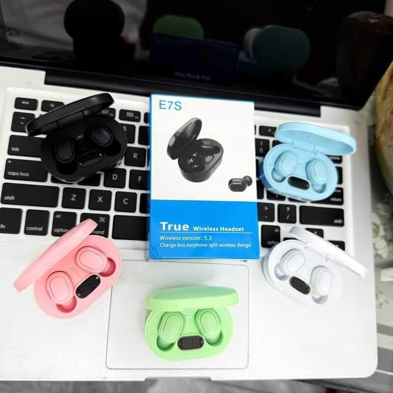 E6s fone de ouvido bluetooth intra-auricular Mini esportes Earbud E7s bluetooth sem fio Display Digital fone de ouvido