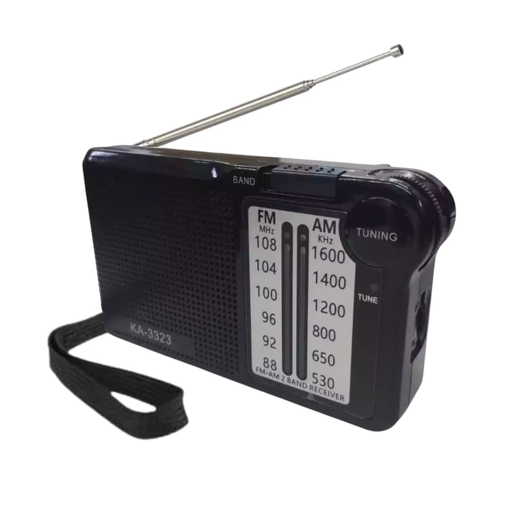 Mini Rádio De Bolso FM/AM/P2 de 2 Bandas Retrô Pocket Kapbom KA-3323