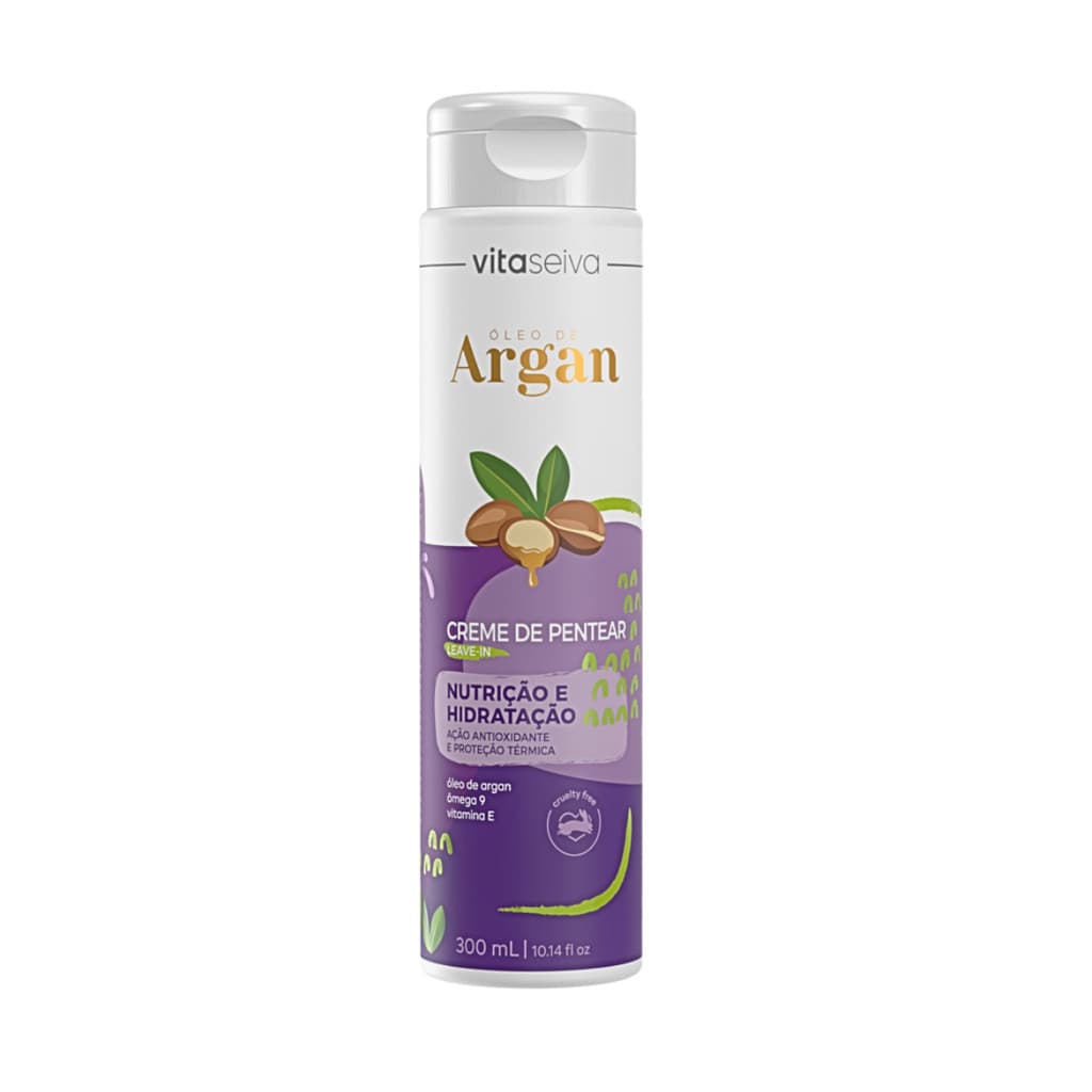 Creme de Pentear Vita Seiva Óleo de Argan Nutrição e Hidratação 300ml Cod.10433