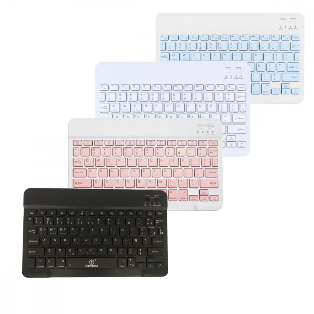Teclado Slim Bluetooth BT Inteligente Tablet Celular Notebook Computador Kapbom KA-690