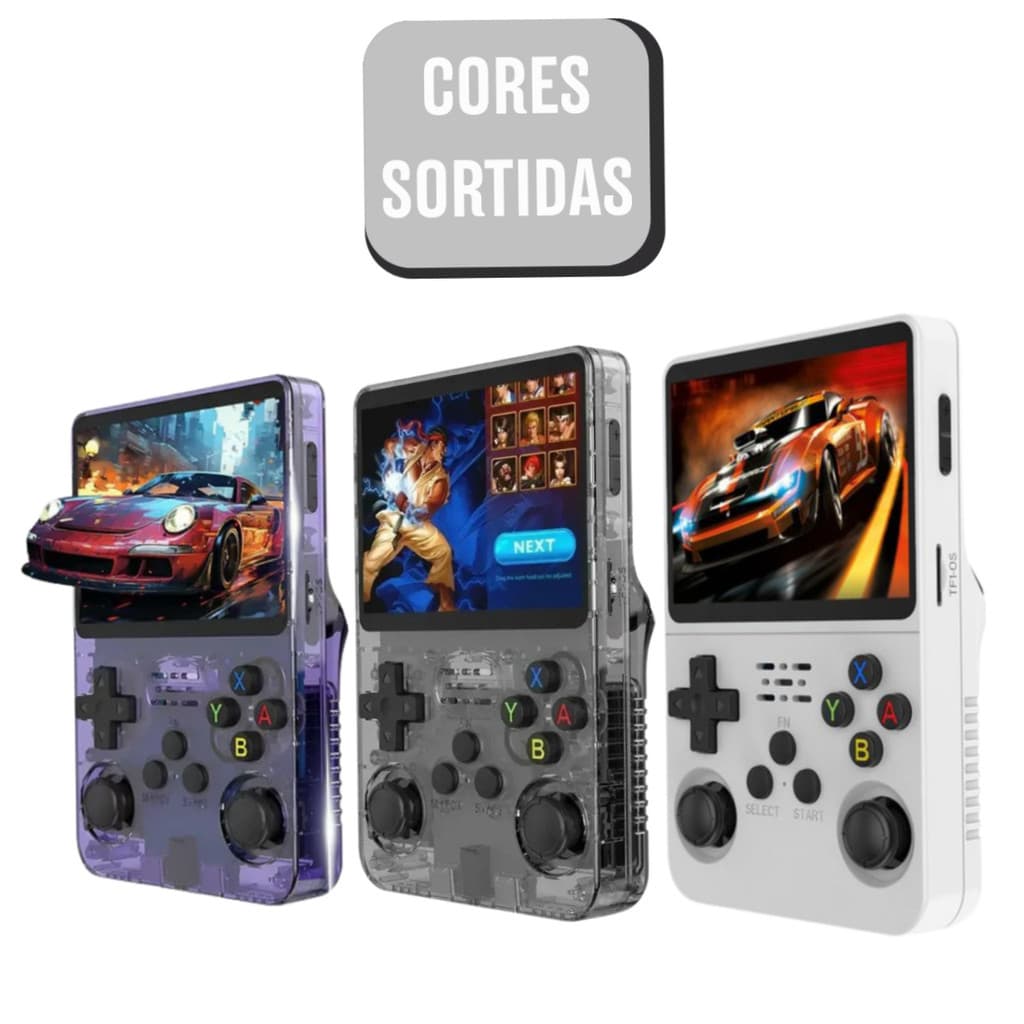 Mini Video Game Portátil R36S 15000 Jogos(Cores Sortidas)