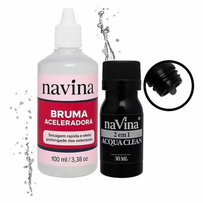 Bruma Acelerador De Cola Para Extensão Cílios e Acqua Clean Navina