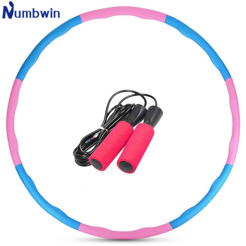 8 seção hula hoop pular corda conjunto 3m fio de aço pular corda de borracha algodão manga rolamento pular corda destacá