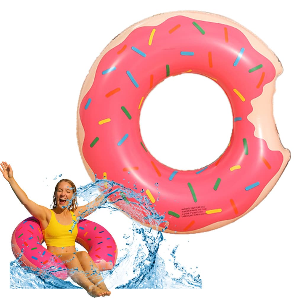Boia Inflável Infantil Rosquinha 3 a 5 Anos Piscina Praia Rosa Snel Home Piscina Boia Flutuante Boia para Criança Verão