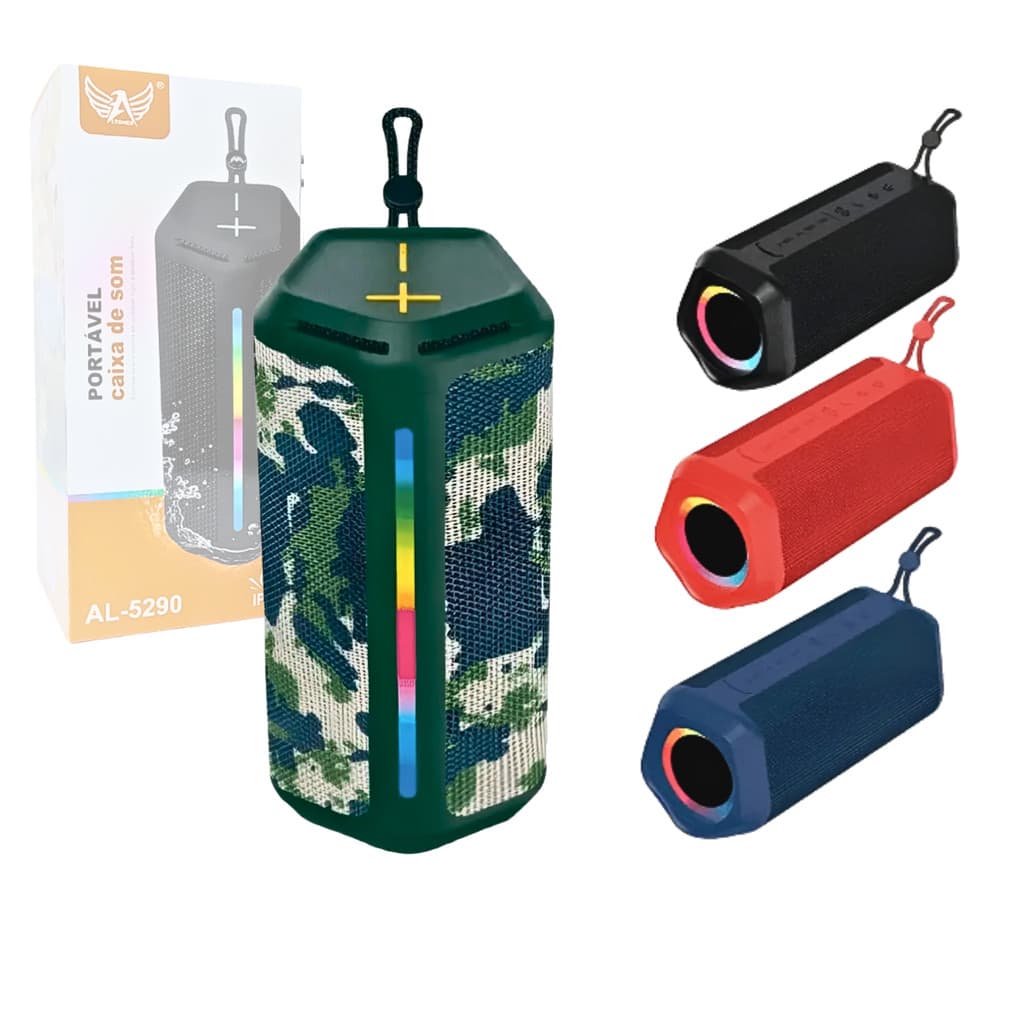 Caixa de Som Bluetooth Portátil À Prova D'agua 15W BASS Altomex AL-5290
