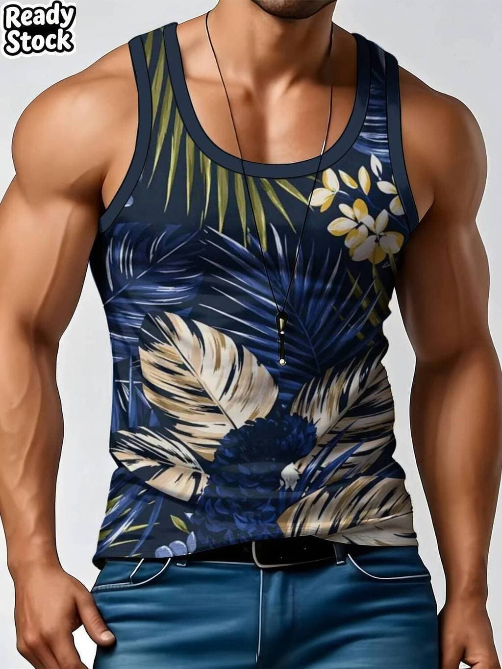 Moda Verão Novo Respirável Masculino Sem Mangas Coletes Havaí Praia Estilo Homem Regatas Diário Casual Colete Topos