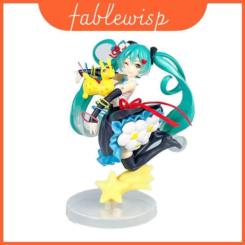 Modelo Miku Hatsune Pvc Com Montagem E Mesa Temática De Cavalo Saltador Para Decoração