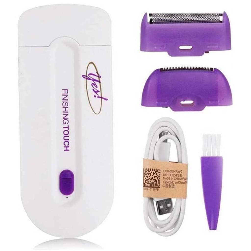 Depilador Elétrico Removedor de Pêlos Bivolt - Roxo/Branco