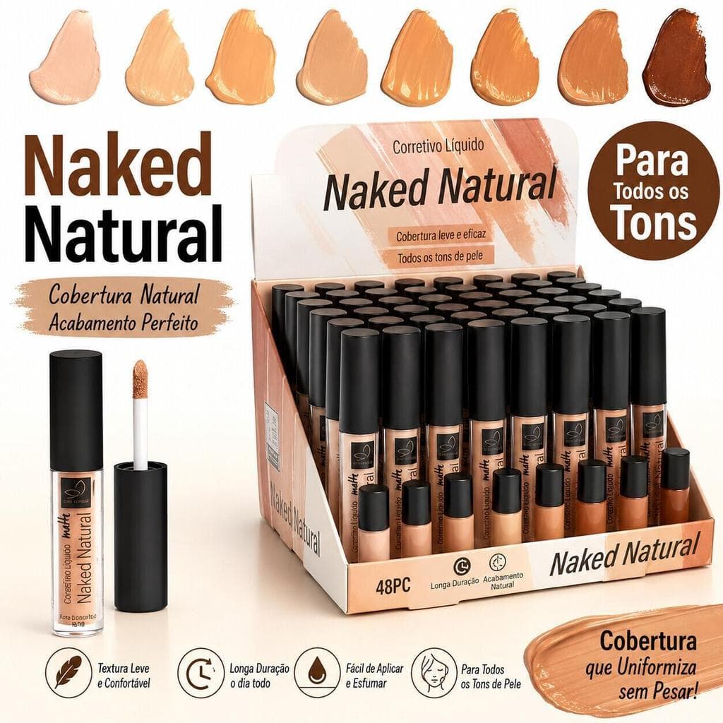 Corretivo Líquido Pink 21 CL5091 para Olheiras com Cobertura Natural e Efeito Camuflagem