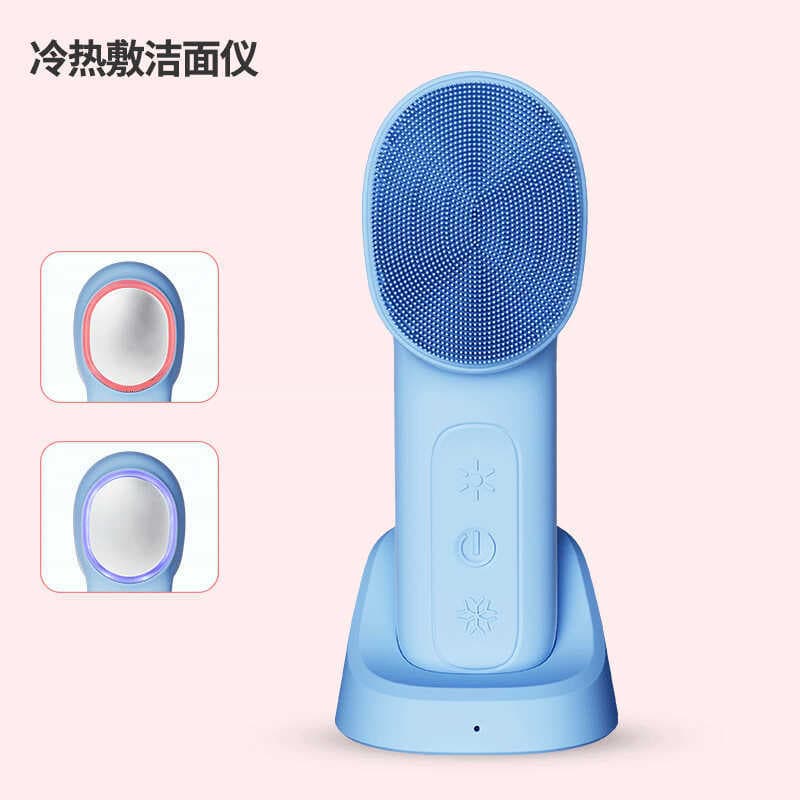 Limpador Facial de Silicone elétrico multifuncional, vibração conveniente, à prova d'água, massageador de lavagem Facial