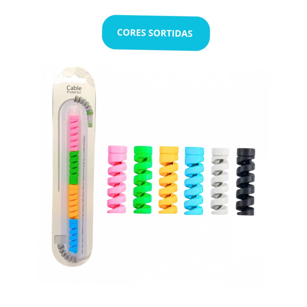 Kit 4 Protetores de Cabo Silicone Espiral para Carregador USB Altomex CP-01