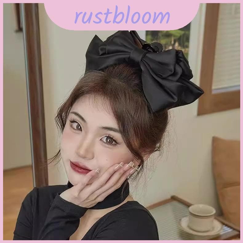 Grampo De Cabelo Preto De Resina Com Estilo Laço Para Mulheres E Casual