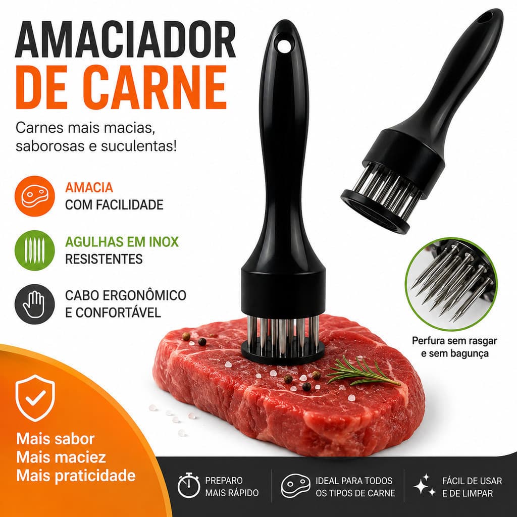 Furador Amaciador De Carnes Re25 Snel Home