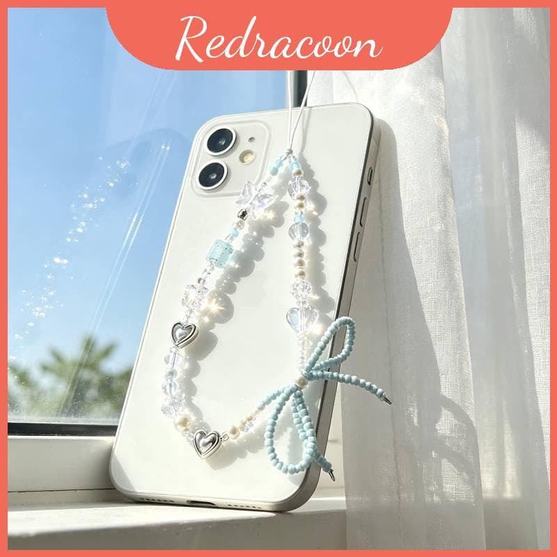 Corrente De Telefone De Coração E Arco De Meninas Com Design De Estilo Coreano Material De Pvc Para Mulheres Adolescente