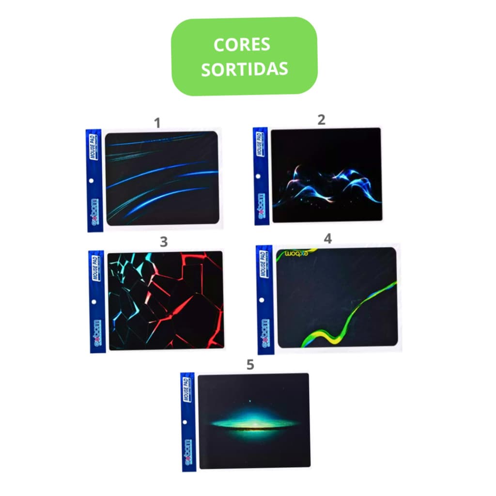 Mouse Pad Simples 22x18cm MP-2218E - (CORES SORTIDAS)