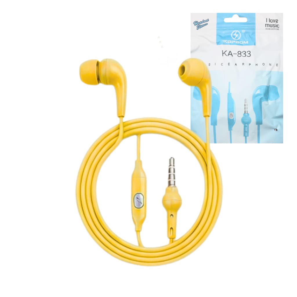 Fone de Ouvido com Fio e Microfone Conexão P3 3.5mm Kapbom KA-833