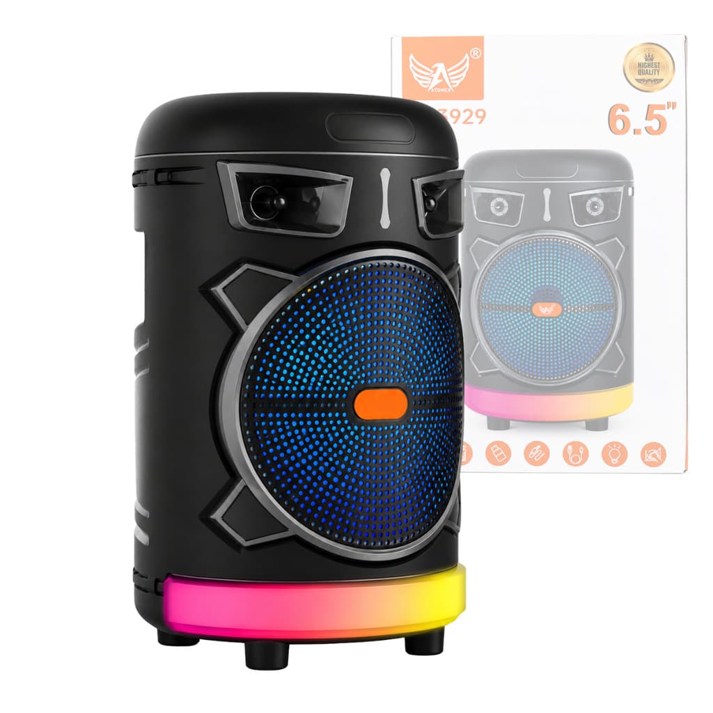 Caixa de Som Bluetooth LED 120W Entrada P10 USB TF AUX (Original Altomex)