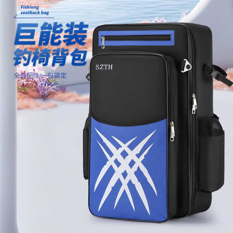 Cadeira de pesca de peixe Bolsa Mochila de grande capacidade Bolsa de pesca Bolsa de equipamento de pesca de vara