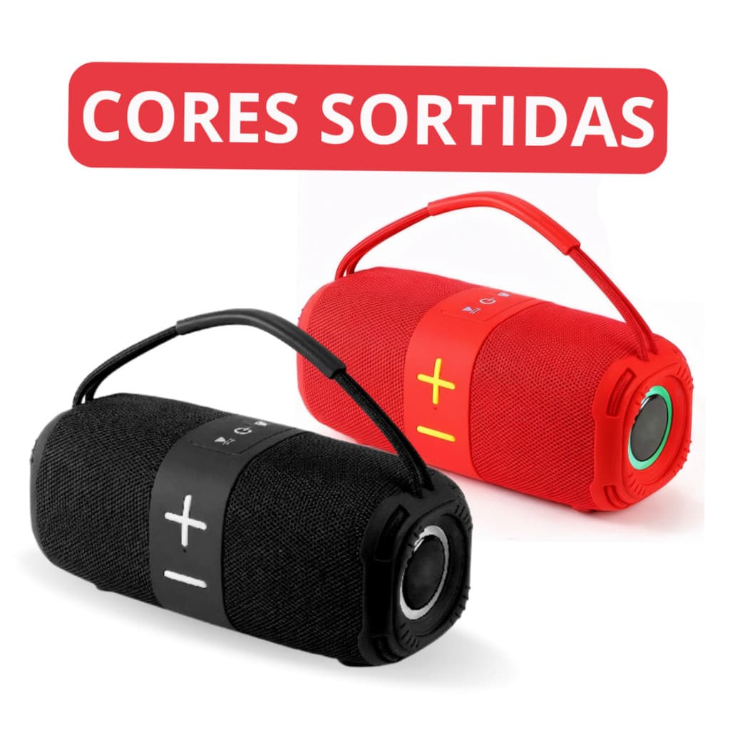 Caixa De Som Bluetooth Grave Potente Ipx6 Resistente A Água e com alça