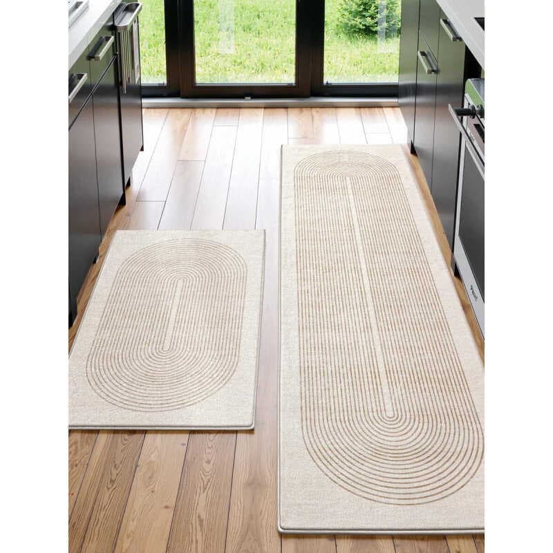 Tapetes de cozinha absorvem resfriamento de água, resistente ao desgaste, resistente à sujeira, fácil de cuidar, imitaçã