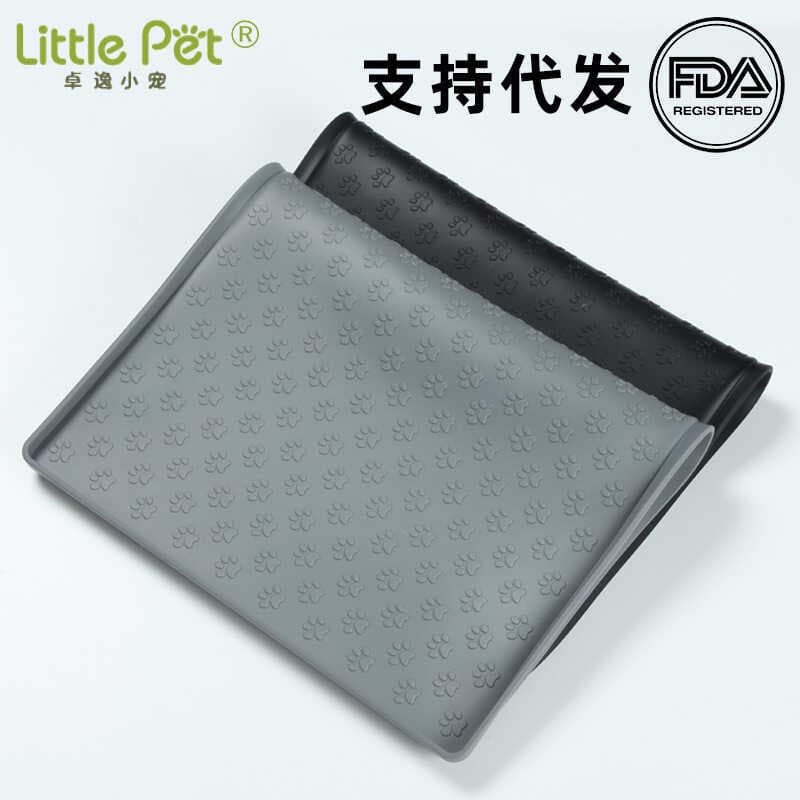 Pata de cachorro tigela padrão tapete para animais de estimação à prova d'água fácil de limpar tapete de Silicone gato c